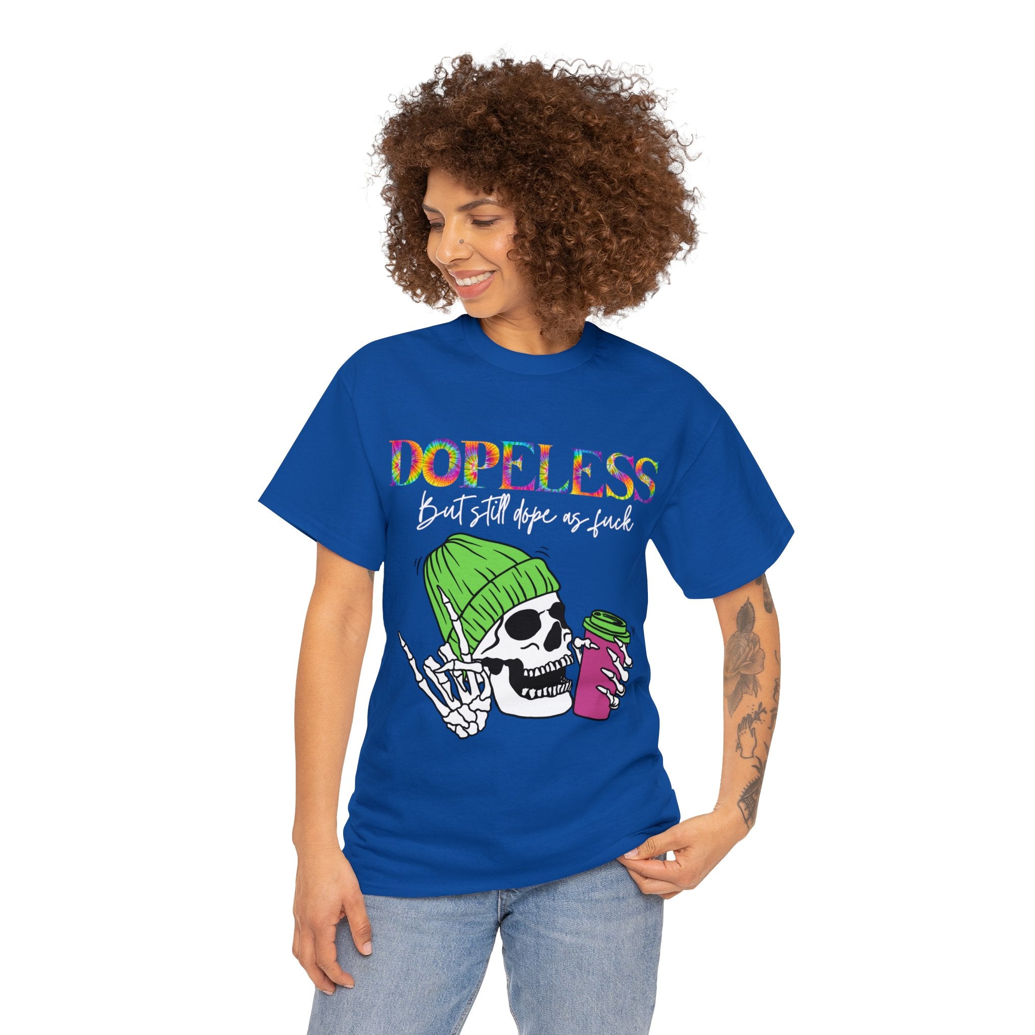 Dopeless but still Dope as F***  Funny Tee- Sobriety- Gift - Sober- Funny