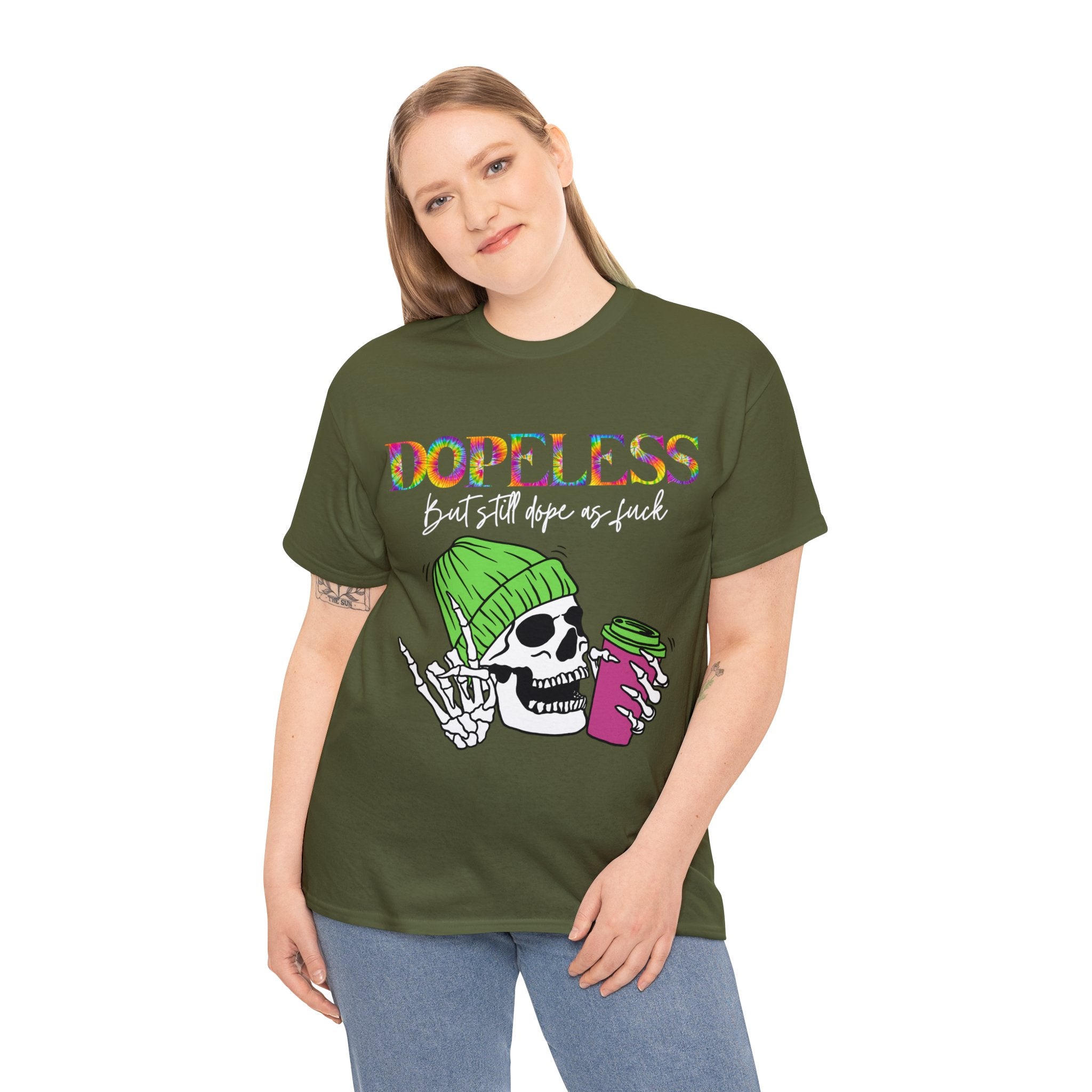 Dopeless but still Dope as F***  Funny Tee- Sobriety- Gift - Sober- Funny