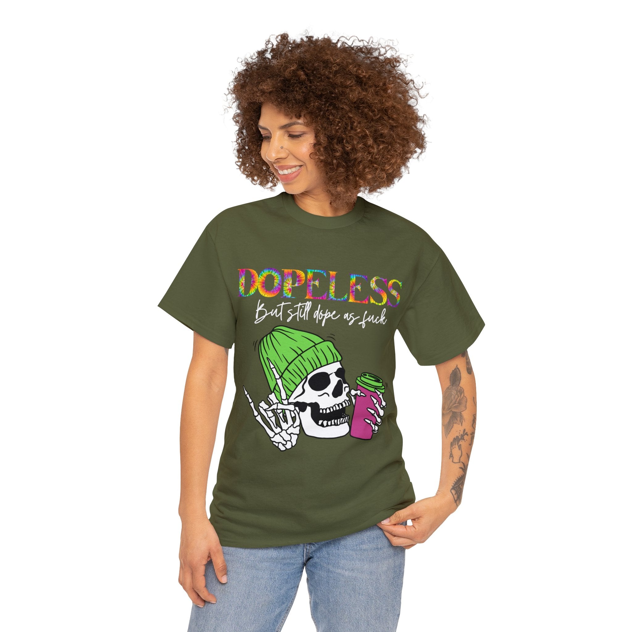 Dopeless but still Dope as F***  Funny Tee- Sobriety- Gift - Sober- Funny