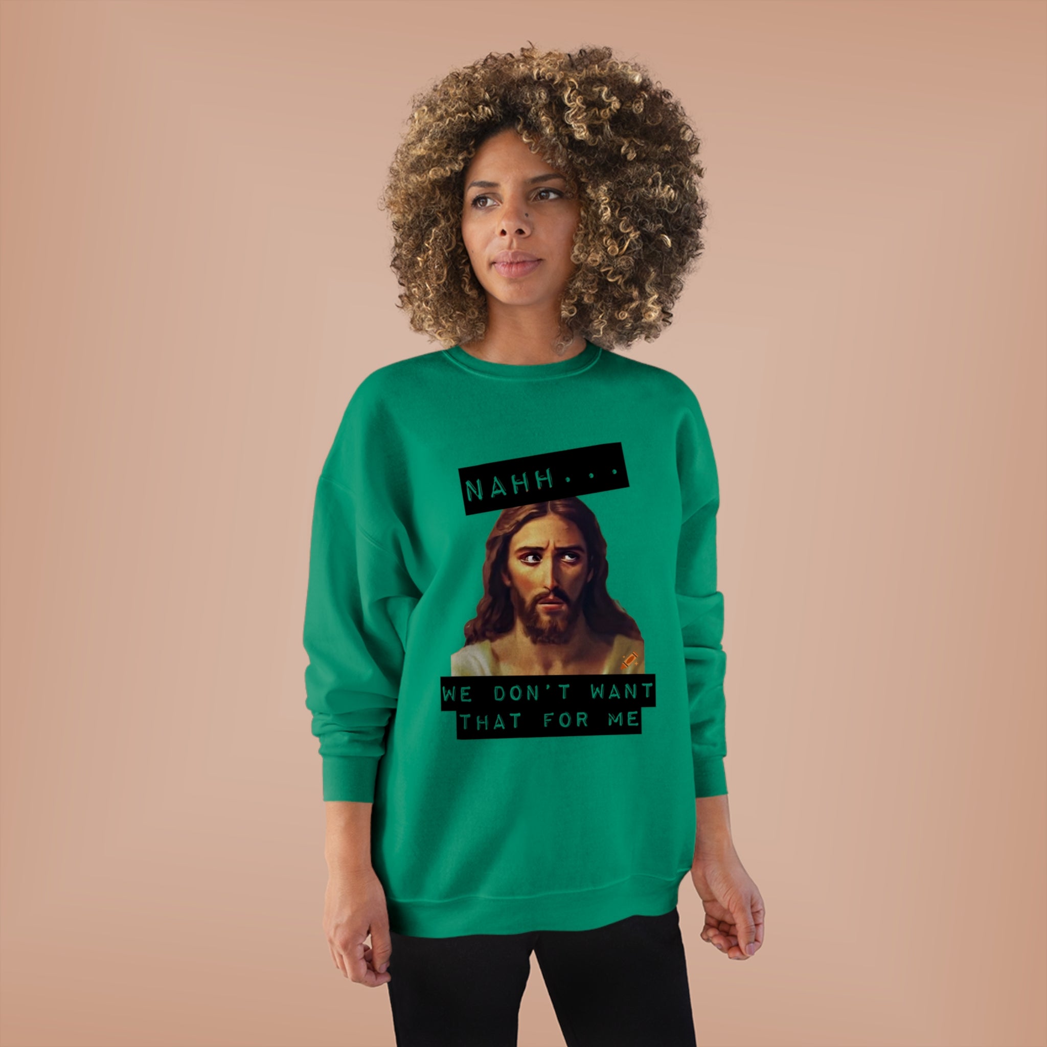 God- We don't want that for me. Funny Tshirt, Unisex Tee, Comfortable, Gifts, Religious Gag Gift